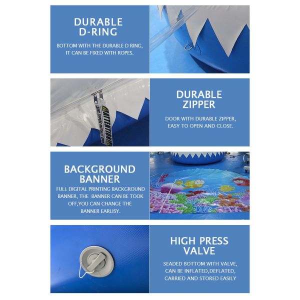 PVC Inflatable Snow Globes Snow Globe Bounce House Photo Booth For Christmas Decoration