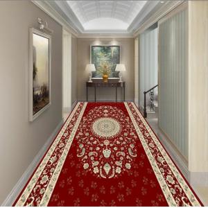 Simple Polyester Fiber Custom Commercial Rugs Entrance Corridor Stairway Hotel
