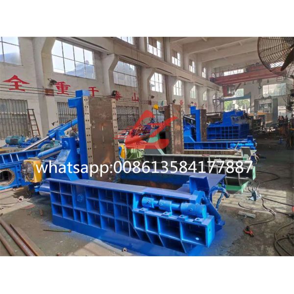 WANSHIDA Scrap Metal Baler Aluminum Baling Press Compactor Machine Max. 3mm Thickness 1200-1500KG/H