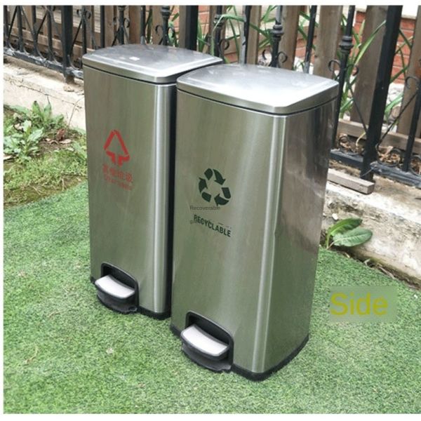 Commercial Stainless Steel Iron Separating Industrial Hotel Street Trash Bin
