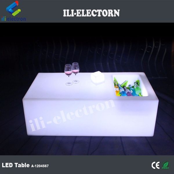 Outdoor Illuminated Ice Bucket Table Color Changing Water Resistant