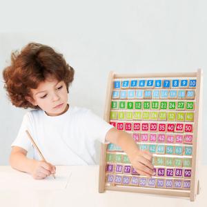 Nontoxic Table Multiplication Montessori Arithmetic Toy Counting Wooden Blocks
