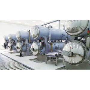 Industrial Automatic High Pressure Silver Water Bath Sterilizer For Can Food