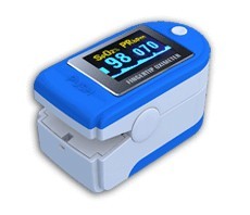 Quality Light Blue Potable Fingertip Pulse Oximeter with Alarm AH - 50D for sale