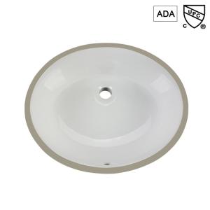 White Oval Undermount Bathroom Sinks Ada Compliant 19 Inches Underground