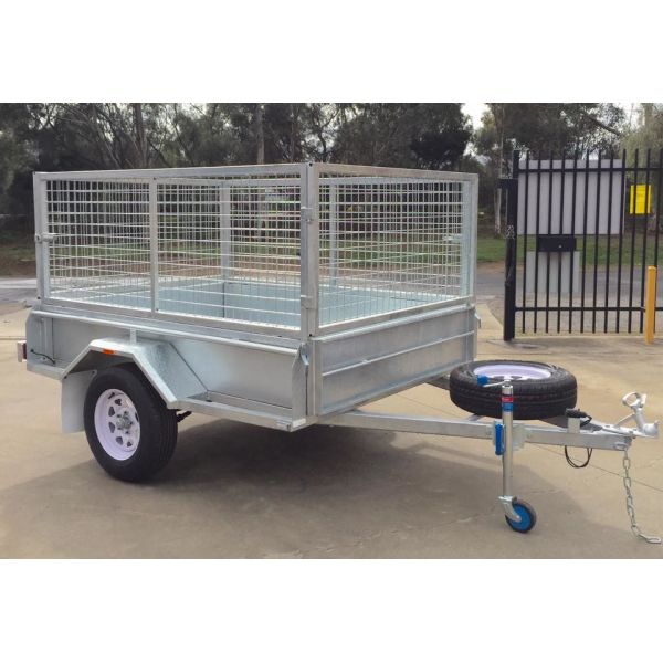 Buy 6x4 Fully Hot Dipped Galvanised Caged Trailer 750KG at wholesale prices