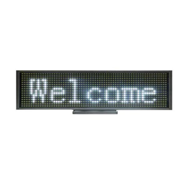 P5 16x64 dots World language support led Moving message Sign L1664W White Color