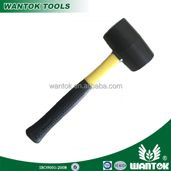 Plastic-Coating Handle Rubber Mallet for DIY Woodworking Grade Projects