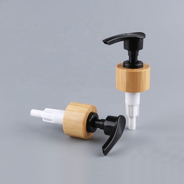 28/410 Bamboo Lotion Dispenser Black White Wooden Soap Dispenser 24/410 Bamboo Hand Lotion Pump Dispenser For Bottle
