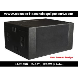 Quality Line Array Speaker / 2x18&quot; Horn Loaded 4ohm 1200W Subwoofer For Concert , Living Event And Show for sale