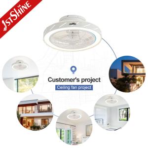 3 Color LED Light Low Profile Fancy Design ABS Blades Indoor Ceiling Fan with