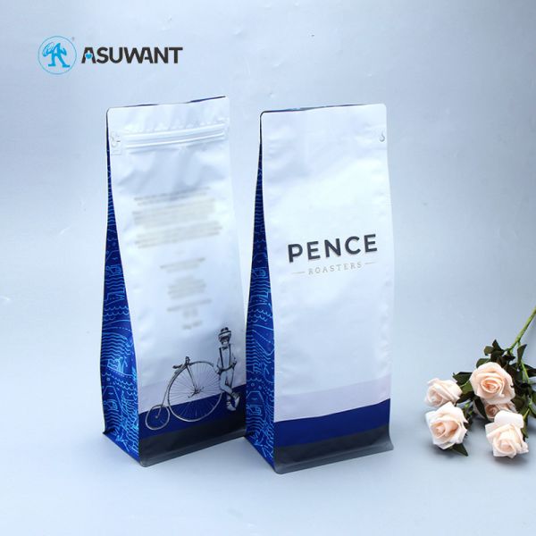 BRC ASTM Plastic Flat Bottom Bags BRC Aluminum Foil 150mic With Valve