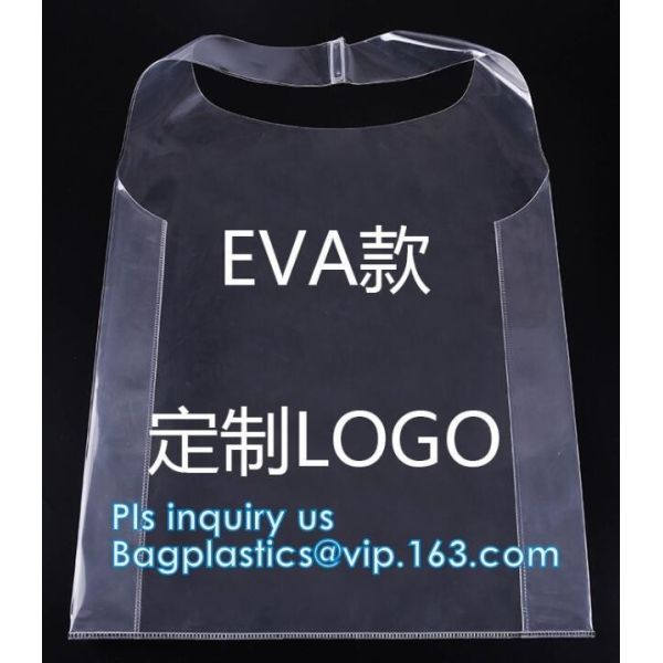 Transparent pvc handle plastic bag with logo, promotional clear tote pvc handle