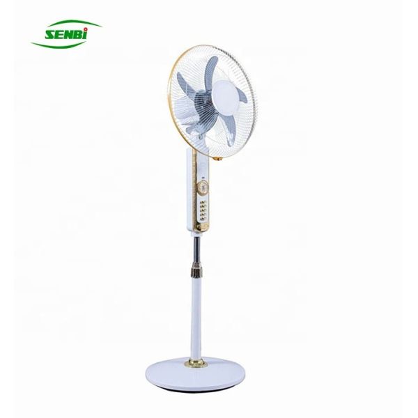 Buy 5 Plastic Blade Solar Stand Fan , 15W 12v Dc Oscillating Floor Fan With Usb Plug at wholesale prices