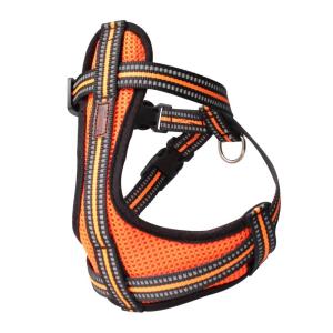 China Reflective Pet Dog Harness And Leash No Pull Reversible Padded Adjustable Step In Mesh on sale