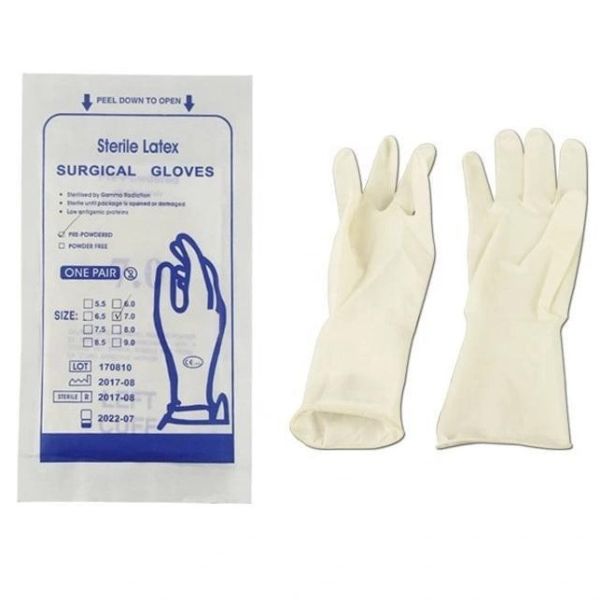 Disposable Sterile Latex Gloves Medical Grade Orthopaedic Surgical Gloves