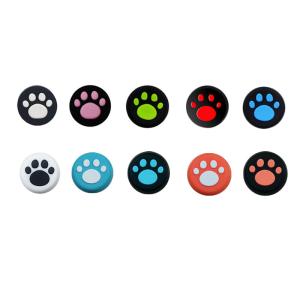 Cartoon Cute Pattern Cat Paw Silicone Thumbstick Joystick Caps for Nintendo