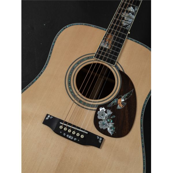 OEM custom guitar 41 inch solid spruce top D45f style handmade Acoustic Guitar with pickup 301 fishman