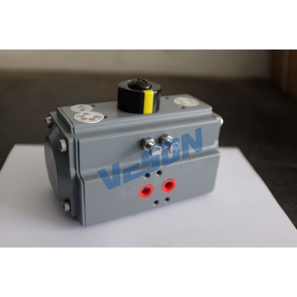 PTFE Coated pneumatic rotary Actuator , ISO5211 / DIN3337 Pneumatic Piston