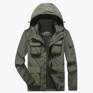 Artificial Leather Heavy Winter Jacket Waterproof Outdoor Camo Jacket