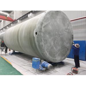 Cross Wound Storage Tanks FRP Horizontal Tank 2600 Gallon Chemical Production