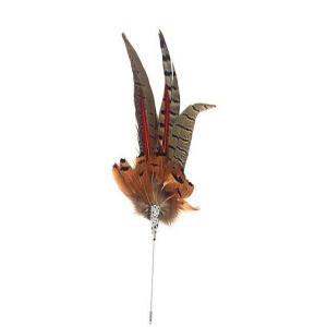 6*30Cm Reeve Pheasant Feather Hat Pin , Event Party Feather Brooches For Hats