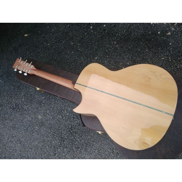 Factory AAAA 14 frets Auditorium folk Guitars Orchestra all solid imported apple wood acoustic electric guitar