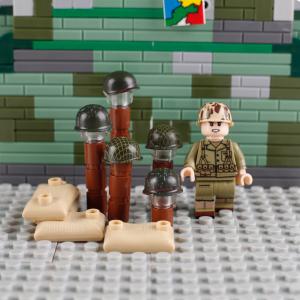 WW2 military U.S soldiers helmet printed mini figures army figures compatible