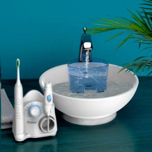 Combo Electric Toothbrush IPX4 Countertop Water Flosser Teeth Whitening 600ml