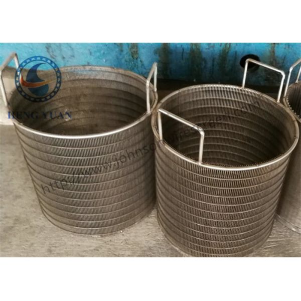 304 Grade Wire Cylinder Basket , Water Treatment Rotating Drum Screen