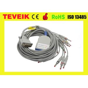 Medical device schiller EKG Cable with Banana 4.0 IEC 10K resistor, 10 lead ecg