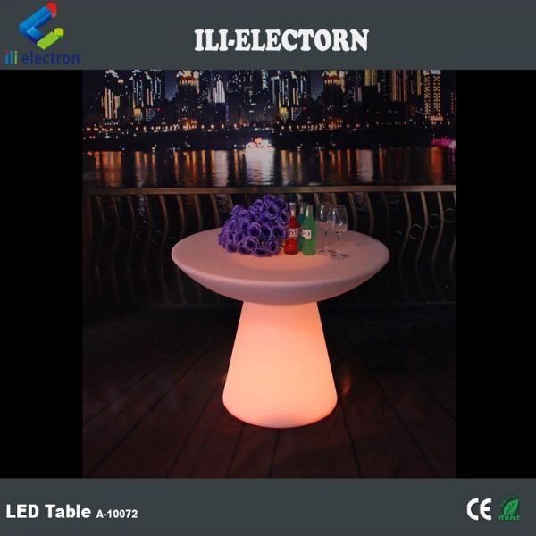 Modern remote control PE plastic led luminous table