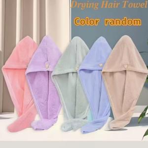 Quick-Dry Microfiber Hair Turban with Button and Loop Closure Lightweight and