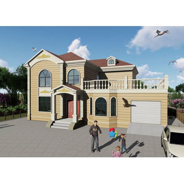 Buy Laminated Anti Wind Wpc Board Ultra Modern Prefab Homes Light Steel Frame House Kits at wholesale prices