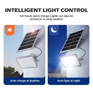 3098lm Polysilicon Solar Floodlight with Remote Control Outdoor Waterproof