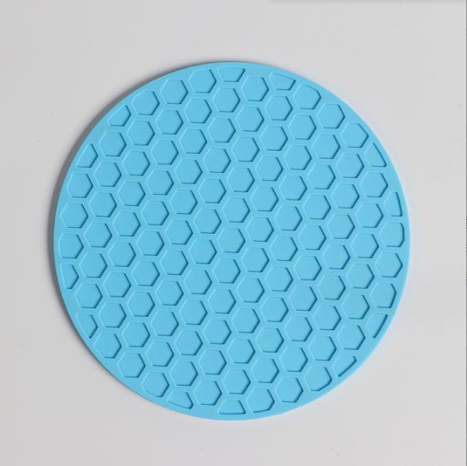 Deep Grooved Absorbent Silicone Coaster Pad Mat for Heat Resistant Pot Mug Coffee Cup