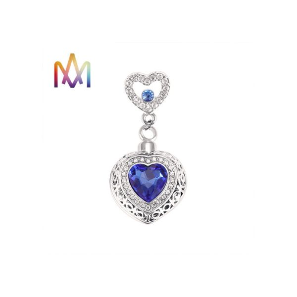 Buy ODM Supported No Fade Heart Urn Engraved Necklace Charms at wholesale prices