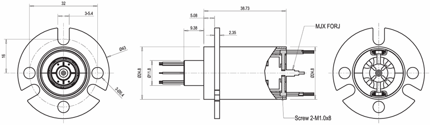 High Speed Rotary Joint IP54 Fiber Optic Hybrid Rotary Joint Compatible With Multiple Protocols