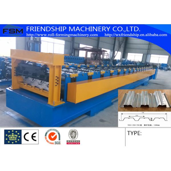 Buy 1.0-2.0MM Thickness Galvanized Steel Metal  Floor Deck Panel  Roll Forming Machine With 19 Forming Stations at wholesale prices