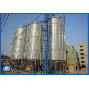 Galvanized Corrugated Metal Grain Silos 813m3 Large Capacity