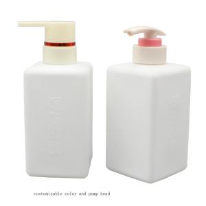HDPE 400ml Square Body Lotion Hand Sanitizer Pump Bottles