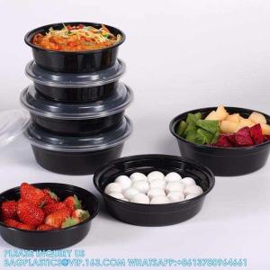 24 OZ Disposable PP Lunch Boxes Microwavable Food Storage Containers With Lids