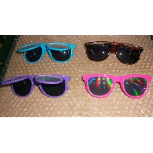 Quality Defraction grating 3d fireworks glasses of colorful frame with customized for sale