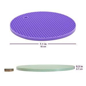 Multipurpose Round Honeycomb Silicone Pot Holders Colorful Silicone Table Mat