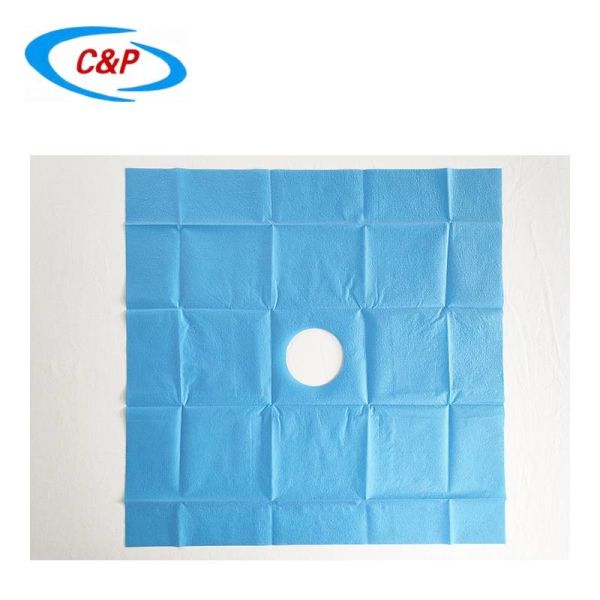 Adhesive Aperture Fenestrated Disposable Surgical Drape Blue SMS PP PE material