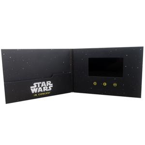4.3 inch LCD Video Brochure Card with High Memory and Customizable Buttons WMA Music Format Business Theme