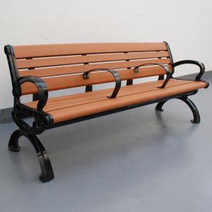 China Leisure Plastic Wood Bench , Recycled Garden Bench With Two Dividers on sale