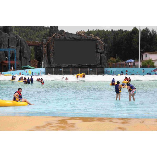 Theme Artificial Wave Pool Water Park Fiberglass Vacuum Wave Machine OEM for Aqua Park