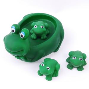 China Eco Friendly Rubber Bath Toys For Toddlers , Rubber Frog Bath Toys 15cm Height on sale