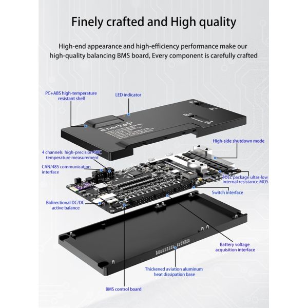 Enerkey BMS Protection Electric Vehicles Smart Bms 16S 17S 18S 19S 20S 21S 22S 23S 24S 100A 200A 300A with 8A Active Balance